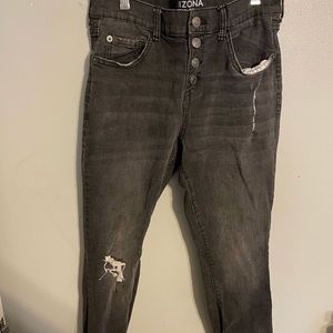 High waisted girls jeans.